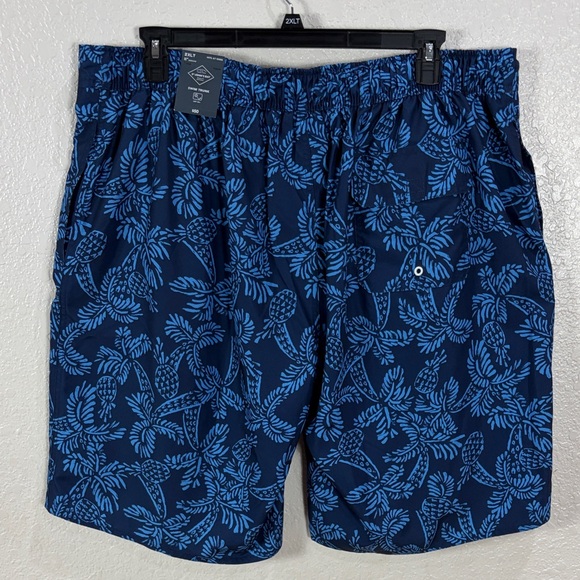 St.John’s,Bay, Size 2XLT,Men's Blue Floral Swim Shorts - Picture 3 of 16